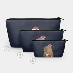 Косметичка 3D Новогодняя капибара с кофе - фото 2