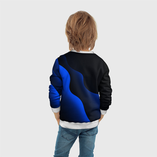 Детский свитшот 3D Герб РФ - глубокий синий, цвет 3D печать - фото 6