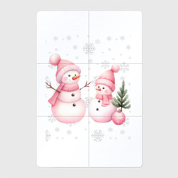 Магнитный плакат 2Х3 Два снеговика на снегу