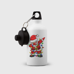 Бутылка спортивная Санта Клаус и гирлянда  - фото 2