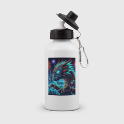 Бутылка спортивная Cyber dragon - ai art neon