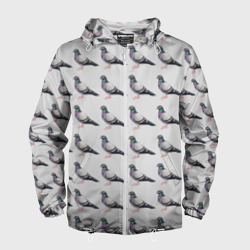 Мужская ветровка 3D Голуби воркуют