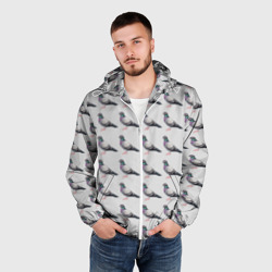 Мужская ветровка 3D Голуби воркуют - фото 2