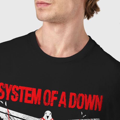 Мужская футболка хлопок с принтом System of a Down metal band, фото #4