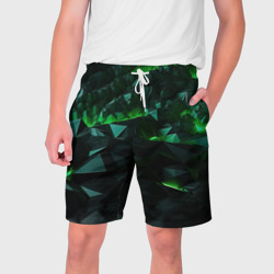 Мужские шорты 3D Зеленая геометрическая  абстракция