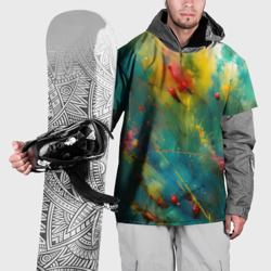 Накидка на куртку 3D Абстрактные мазки краски