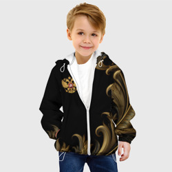 Детская куртка 3D Герб России и золотистый узор - фото 2