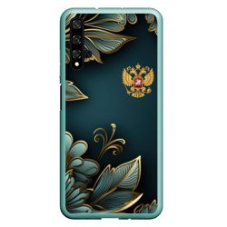 Чехол для Honor 20 Золотые листья и герб России
