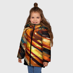 Зимняя куртка для девочек 3D Абстрактная дорога - фото 2