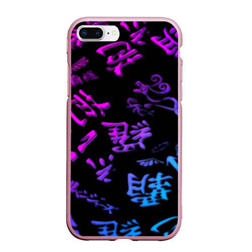 Чехол для iPhone 7Plus/8 Plus матовый с принтом Tokyos Revenge neon logo, вид спереди #2