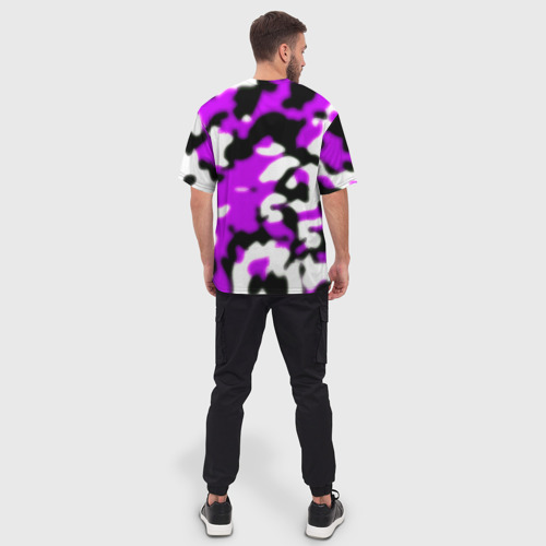 Мужская футболка oversize 3D Marshmello camo, цвет 3D печать - фото 4