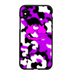 Чехол для iPhone XS Max матовый Marshmello camo