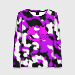 Женский лонгслив 3D Marshmello camo