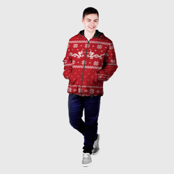 Мужская куртка 3D Новогодний свитер с драконами - фото 2