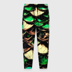 Мужские брюки 3D Чешуя зеленого дракона