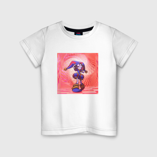 Детская футболка из хлопка с принтом Помни в тупике Удивительный цифровой цирк, вид спереди №1