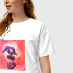 Женская футболка хлопок Oversize Помни в тупике Удивительный цифровой цирк - фото 2