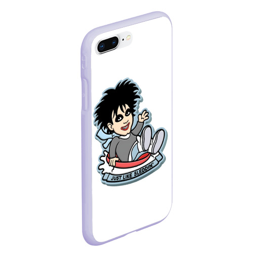 Чехол для iPhone 7Plus/8 Plus матовый The Cure Robert Smith - just like sleddin', цвет светло-сиреневый - фото 3