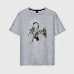 Женская футболка хлопок Oversize Angel swan