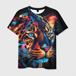 Голубоглазый леопард – Мужская футболка 3D с принтом купить со скидкой в -26%