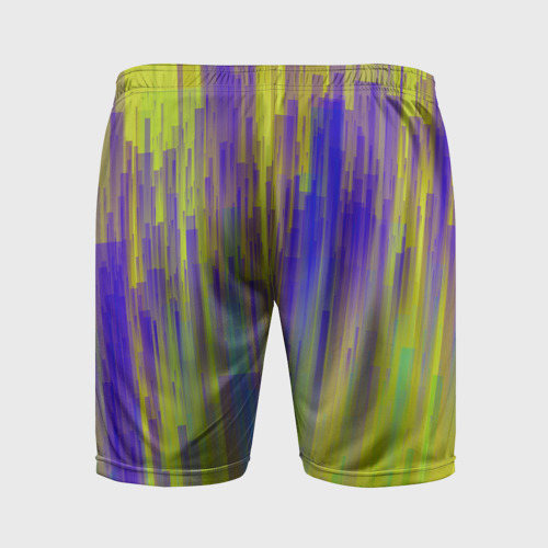 Мужские шорты спортивные Глитч геометрия, цвет 3D печать - фото 2