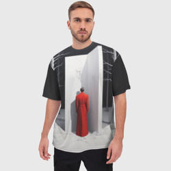 Мужская футболка oversize 3D Мужчина в красном пальто  - фото 2