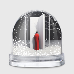 Игрушка Снежный шар Мужчина в красном пальто 