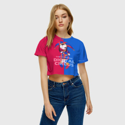 Женская футболка Crop-top 3D Помни в ужасе The amazing digital circus - фото 2