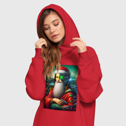 Платье-худи хлопок Mona Lisa in Santa costume - cyberpunk - фото 2