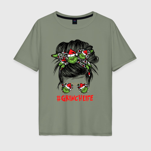 Мужская футболка хлопок Oversize Grinchlife, цвет авокадо