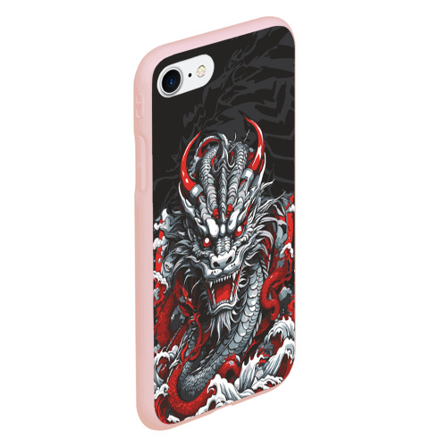 Чехол для iPhone 7/8 матовый с принтом Дракон-демон, вид сбоку #3