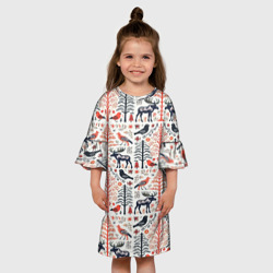 Детское платье 3D Лесной орнамент - фото 2