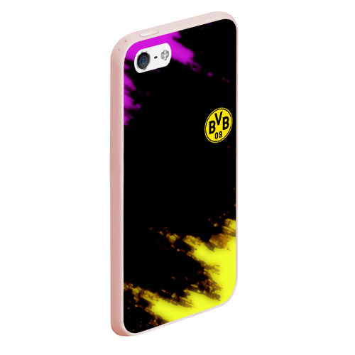 Чехол для iPhone 5/5S матовый Borussia Dortmund sport, цвет светло-розовый - фото 3