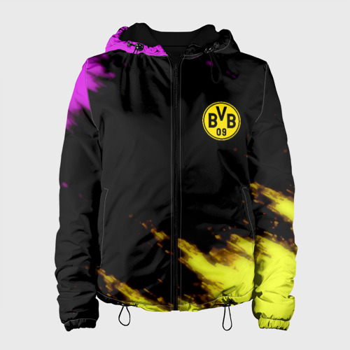 Женская куртка 3D Borussia Dortmund sport, цвет черный