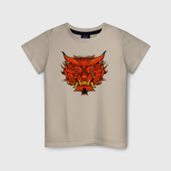 Детская футболка хлопок Голова китайского красного дракона