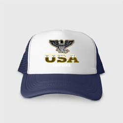 Кепка тракер с сеткой USA - California eagle для пацанов