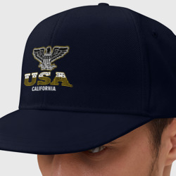 Кепка снепбек с прямым козырьком USA - California eagle для пацанов