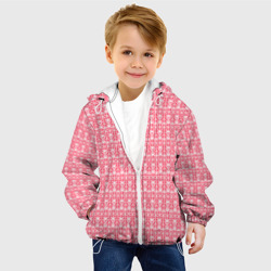 Детская куртка 3D Белые узоры на розовом - фото 2