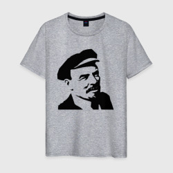 Ленин в кепке – Мужская футболка хлопок с принтом купить со скидкой в -20%