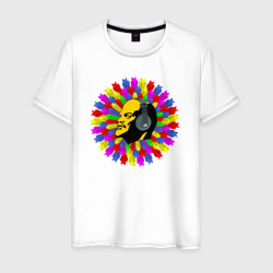 Lenin color music – Мужская футболка хлопок с принтом купить со скидкой в -20%