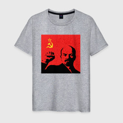 Lenin in red – Мужская футболка хлопок с принтом купить со скидкой в -20%