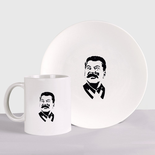 Набор: тарелка + кружка Образ Сталина