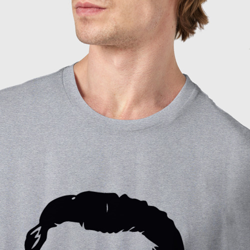Мужская футболка хлопок Образ Сталина, цвет меланж - фото 6