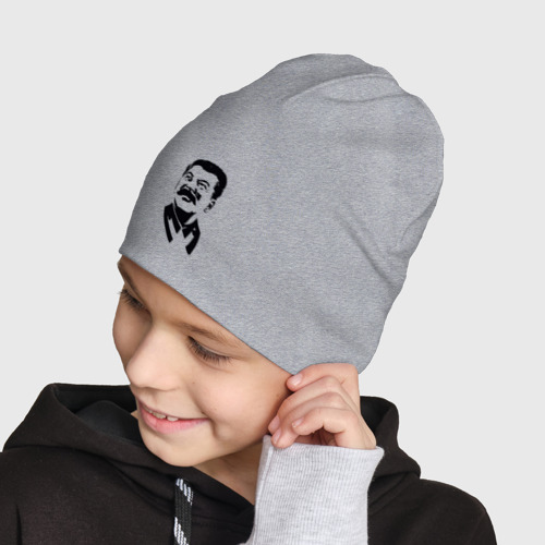 Детская шапка демисезонная Образ Сталина, цвет меланж - фото 4