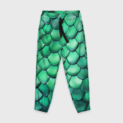 Детские брюки 3D Шкура зеленого дракона