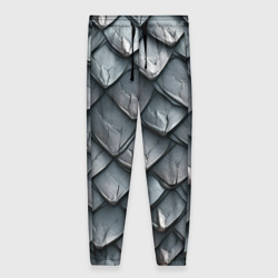 Женские брюки 3D Шкура серебряного дракона