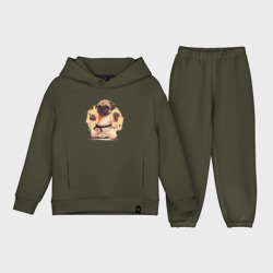 Детский костюм хлопок Oversize Карате мопс