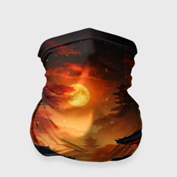 Бандана-труба 3D Мрачная япония - пейзаж