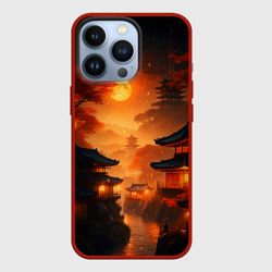 Чехол для iPhone 13 Pro Мрачная япония - пейзаж