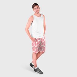 Мужские шорты 3D Узор с розовыми бантами в горошек - фото 2